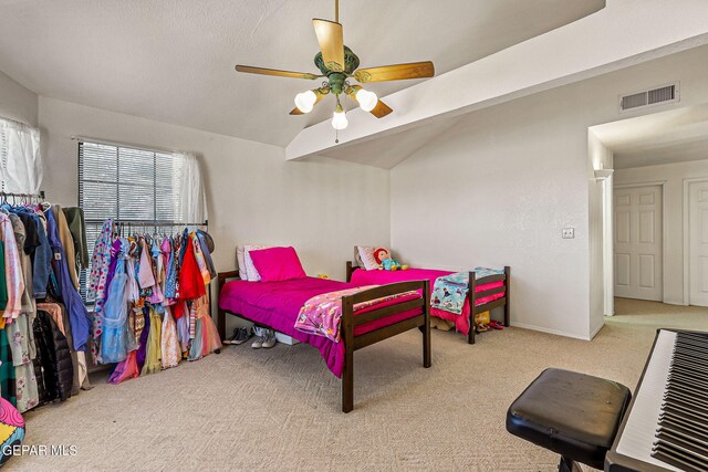 9769 Galilee Dr, El Paso, TX 79927 - bedroom featuring carpet floors and a ceiling fan