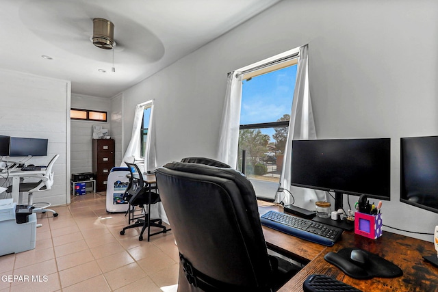 9769 Galilee Dr, El Paso, TX 79927 - office space featuring tile patterned flooring and ceiling fan