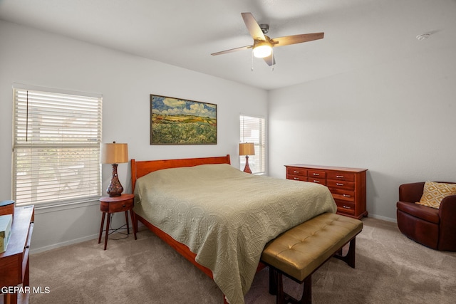 11202 Redstone Peak Place, El Paso, TX 79934 - bedroom featuring light carpet and a ceiling fan