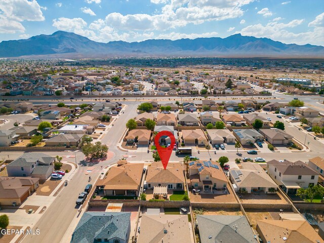 11202 Redstone Peak Place, El Paso, TX 79934 - aerial perspective of suburban area with a mountain backdrop