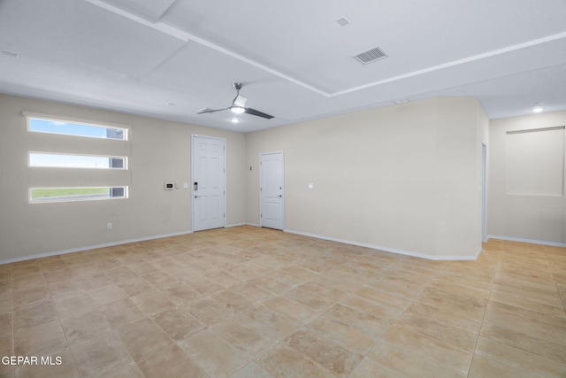 7722 Enchanted Ridge Dr, El Paso, TX 79911 - empty room with a ceiling fan and baseboards