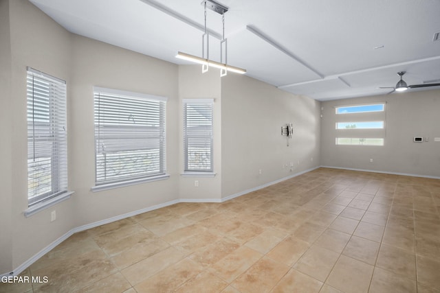 7722 Enchanted Ridge Dr, El Paso, TX 79911 - empty room with a ceiling fan and light tile patterned floors