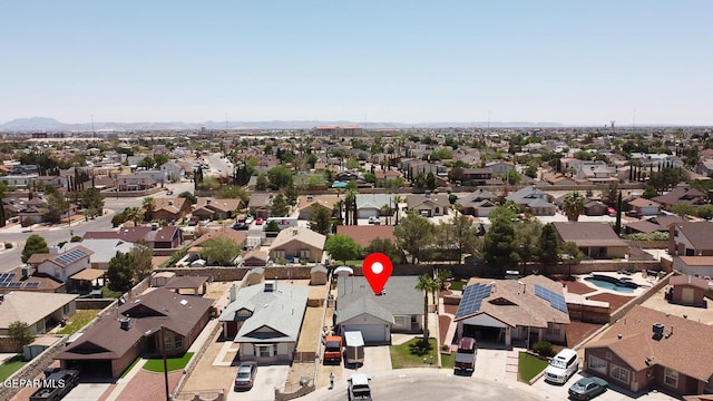 3280 Fawn Passage Place, El Paso, TX 79936 - aerial perspective of suburban area featuring a mountainous background