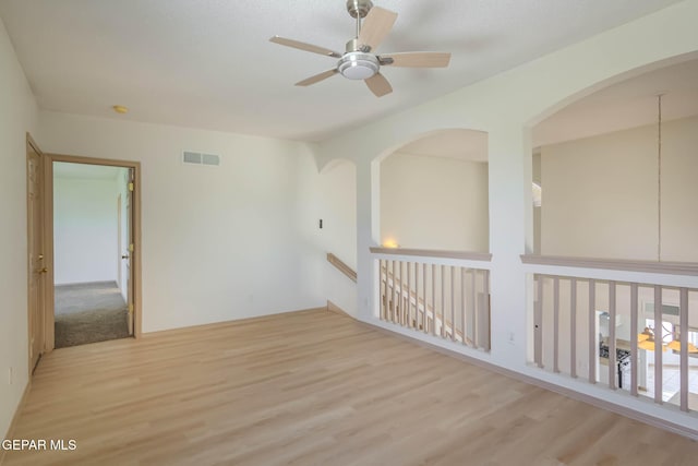 3148 Tierra Encino Dr, El Paso, TX 79938 - spare room featuring wood finished floors and a ceiling fan