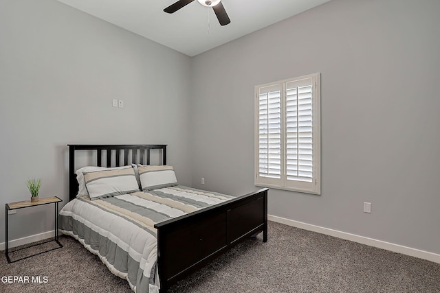 13860 Summer View Ave, El Paso, TX 79928 - carpeted bedroom with baseboards and ceiling fan