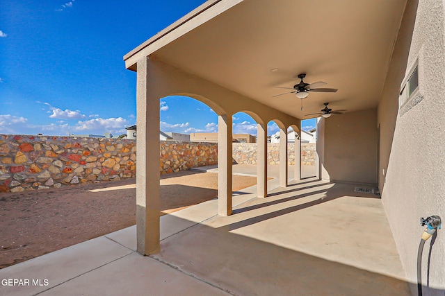 12511 Furlong Cir, El Paso, TX 79928 - view of patio / terrace with ceiling fan