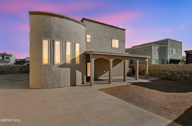 12511 Furlong Cir, El Paso, TX 79928 - back of property with a patio and stucco siding