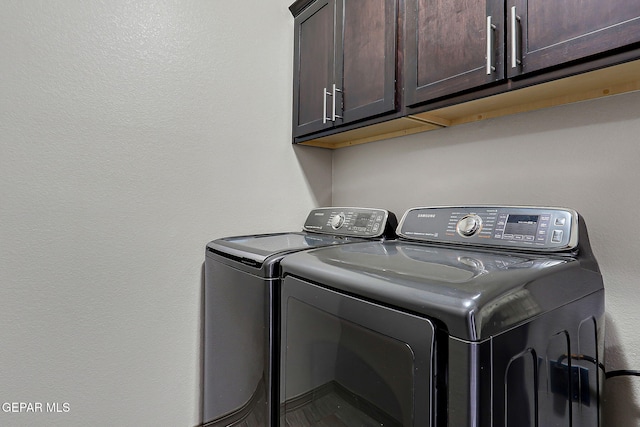 12511 Furlong Cir, El Paso, TX 79928 - laundry room with washing machine and clothes dryer and cabinet space