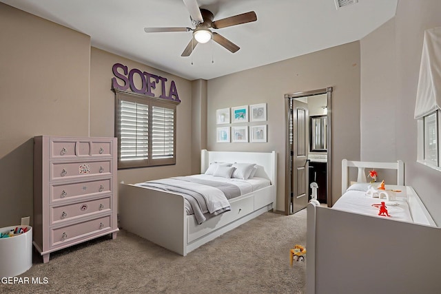 12511 Furlong Cir, El Paso, TX 79928 - carpeted bedroom with ceiling fan
