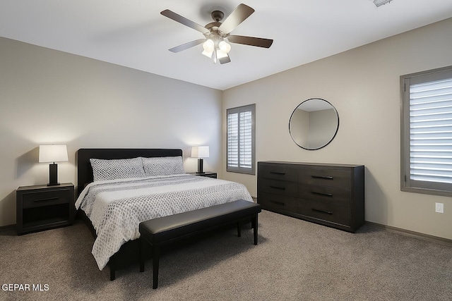 12511 Furlong Cir, El Paso, TX 79928 - carpeted bedroom with baseboards and ceiling fan