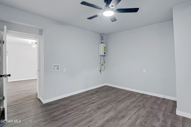 209 Hardesty Pl, El Paso, TX 79905 - empty room with wood finished floors and a ceiling fan