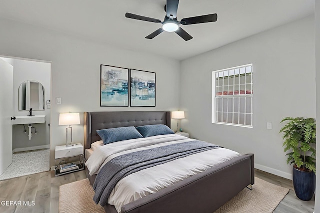 209 Hardesty Pl, El Paso, TX 79905 - bedroom featuring light wood-style flooring and a ceiling fan