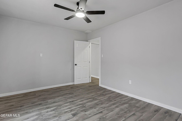 209 Hardesty Pl, El Paso, TX 79905 - empty room with ceiling fan and wood finished floors