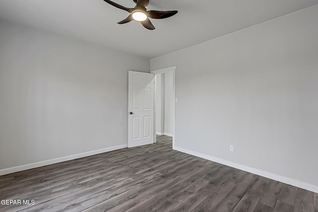 209 Hardesty Pl, El Paso, TX 79905 - spare room featuring a ceiling fan and wood finished floors