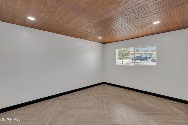3116 Titanic Ave, El Paso, TX 79904 - unfurnished room featuring wooden ceiling and recessed lighting