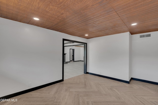 3116 Titanic Ave, El Paso, TX 79904 - unfurnished room with wooden ceiling and recessed lighting
