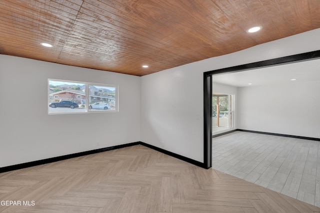 3116 Titanic Ave, El Paso, TX 79904 - spare room with wood ceiling and recessed lighting