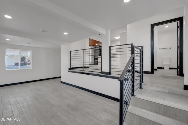 3116 Titanic Ave, El Paso, TX 79904 - stairs featuring wood finished floors and recessed lighting