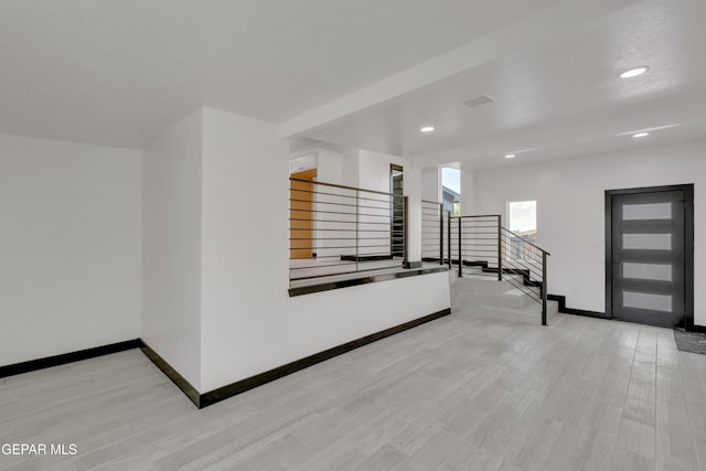 3116 Titanic Ave, El Paso, TX 79904 - corridor featuring wood finished floors, stairway, and recessed lighting
