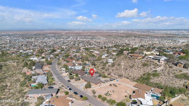 3116 Titanic Ave, El Paso, TX 79904 - aerial view of property and surrounding area with nearby suburban area