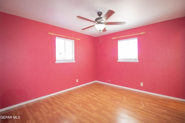 10324 Shoshone St, El Paso, TX 79924 - unfurnished room featuring light wood finished floors and ceiling fan