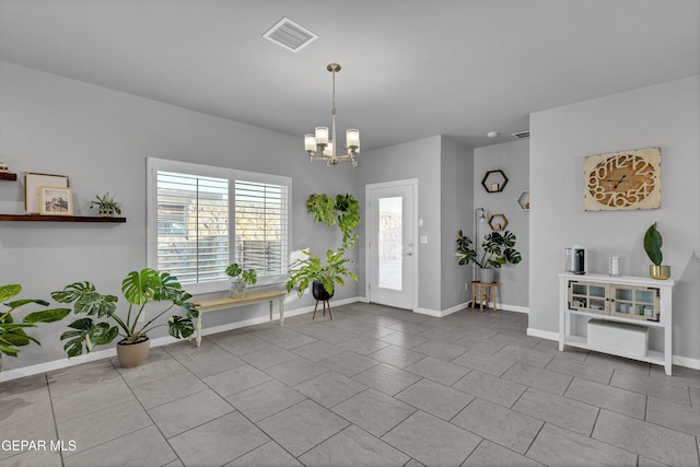 203 Bretby Pl, El Paso, TX 79928 - tiled entrance foyer featuring a chandelier and baseboards