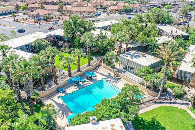 350 Thunderbird Dr Unit 59, El Paso, TX 79912 - aerial view of a pool