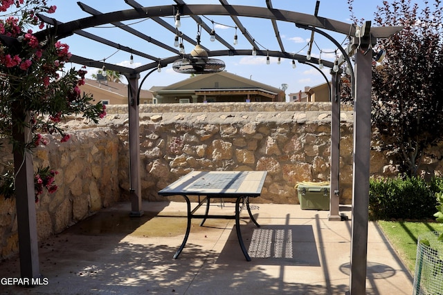 14251 Rattler Point Dr, El Paso, TX 79938 - view of patio with a pergola