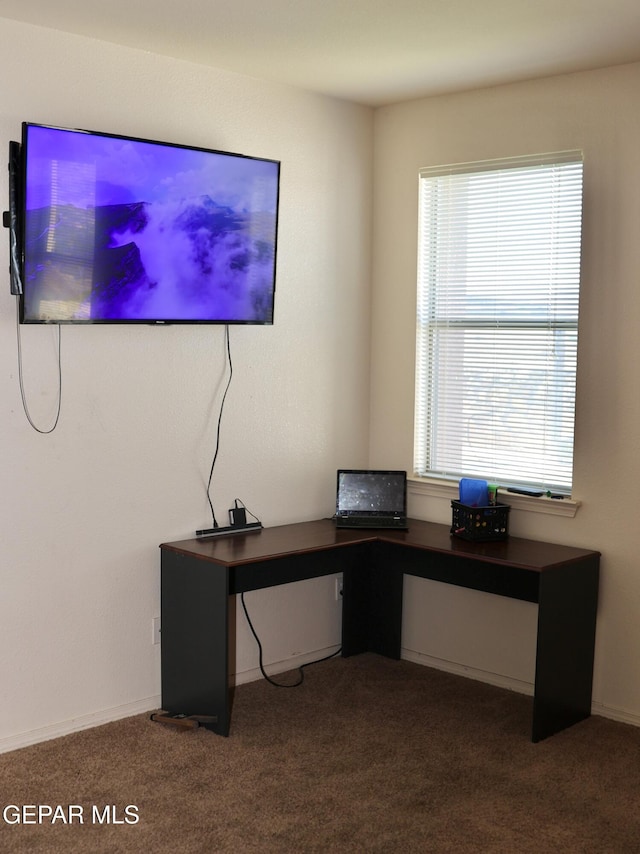 14251 Rattler Point Dr, El Paso, TX 79938 - home office featuring dark colored carpet