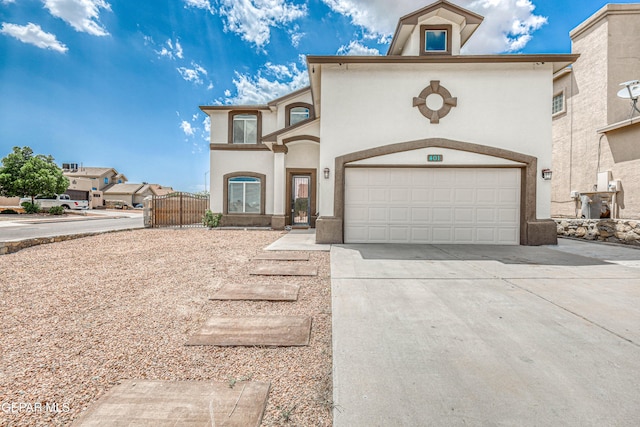 401 Everlook Ln, Horizon City, TX 79928 - mediterranean / spanish-style home with driveway and stucco siding