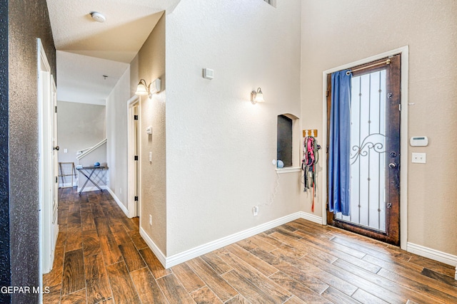 401 Everlook Ln, Horizon City, TX 79928 - entrance foyer with wood finished floors