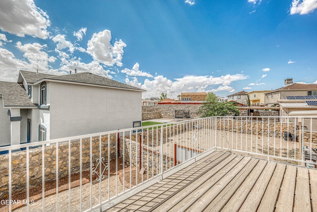 401 Everlook Ln, Horizon City, TX 79928 - wooden deck with a residential view
