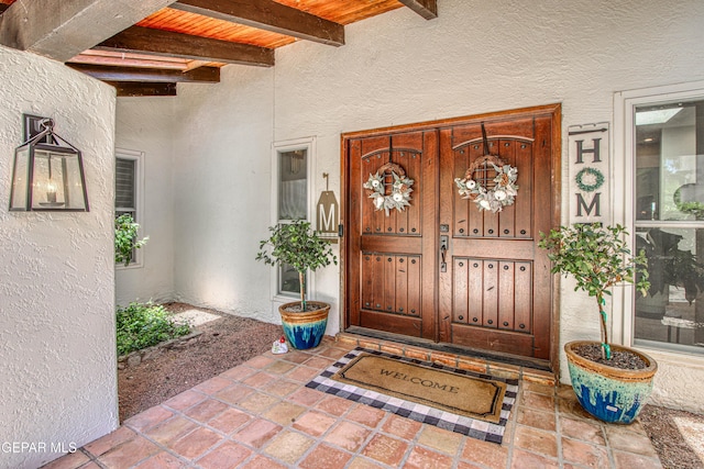 5430 Davis Cup Ct, El Paso, TX 79932 - doorway to property with stucco siding