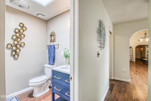 5430 Davis Cup Ct, El Paso, TX 79932 - bathroom featuring wood finished floors and vanity