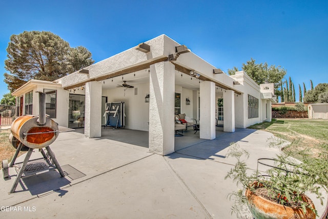 5430 Davis Cup Ct, El Paso, TX 79932 - view of patio / terrace featuring ceiling fan