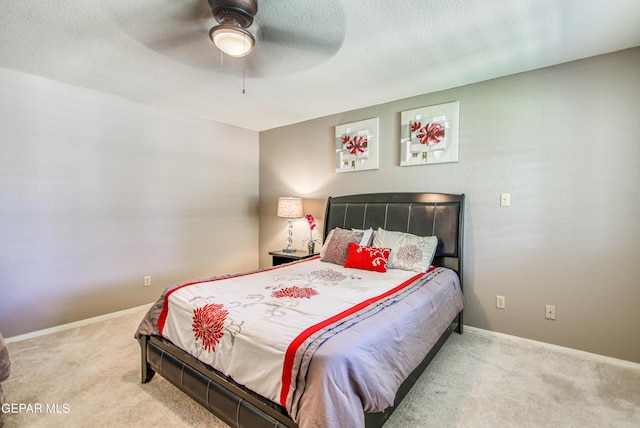 5430 Davis Cup Ct, El Paso, TX 79932 - carpeted bedroom with a ceiling fan and a textured ceiling