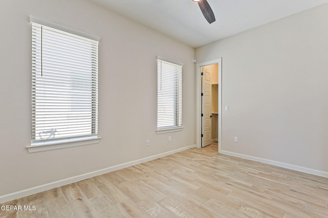 14904 John Mcneely Ave, El Paso, TX 79938 - empty room with light wood-style flooring and a ceiling fan