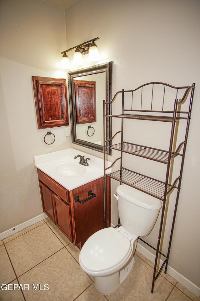 5353 Manuel Puentes Ct, El Paso, TX 79934 - half bath with vanity and tile patterned flooring