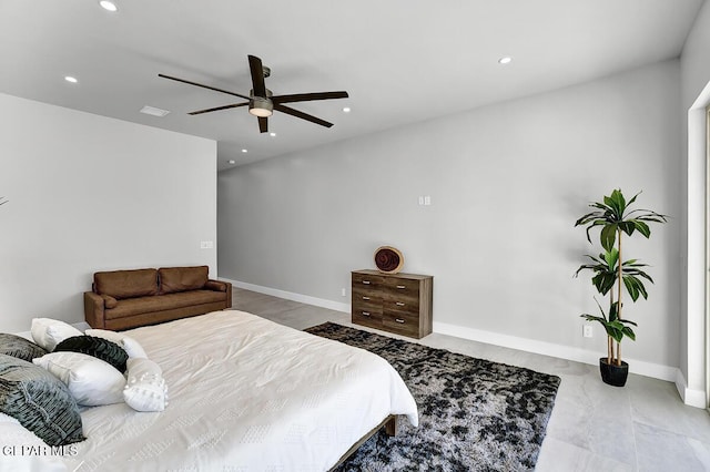 525 Cotton Blossom Ave, El Paso, TX 79922 - bedroom with recessed lighting and a ceiling fan