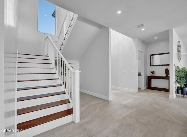 525 Cotton Blossom Ave, El Paso, TX 79922 - staircase featuring recessed lighting