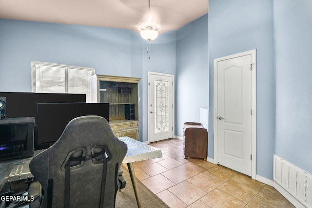 14605 Spanish Point Dr, El Paso, TX 79938 - office space featuring light tile patterned floors and a ceiling fan
