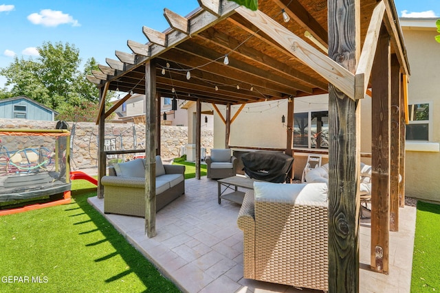 14605 Spanish Point Dr, El Paso, TX 79938 - view of patio with outdoor lounge area