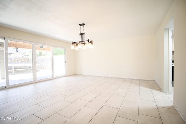 1465 Fito Hernandez St, El Paso, TX 79928 - empty room featuring a chandelier