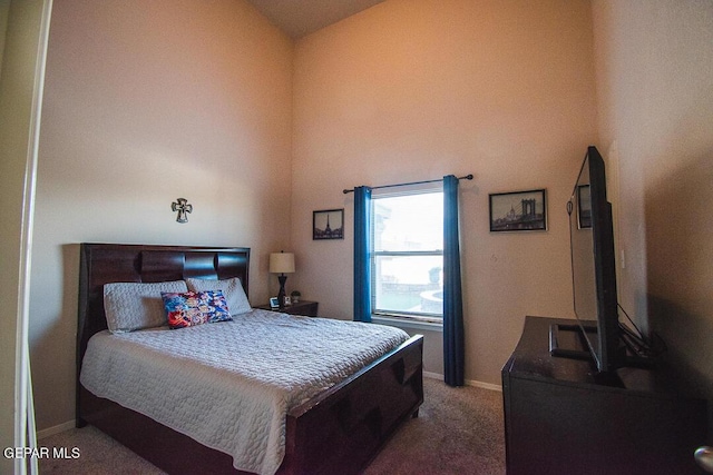 11344 Acoma St, El Paso, TX 79934 - bedroom with carpet and high vaulted ceiling