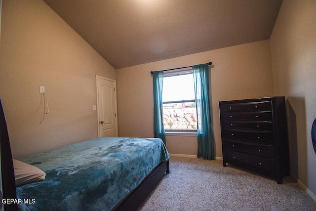 11344 Acoma St, El Paso, TX 79934 - carpeted bedroom with lofted ceiling and baseboards