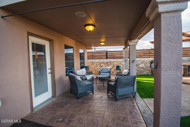 11344 Acoma St, El Paso, TX 79934 - fenced backyard featuring a patio