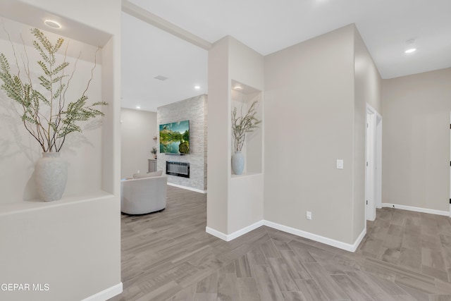 737 Al Smith Ln, El Paso, TX 79932 - hall featuring wood finished floors and recessed lighting