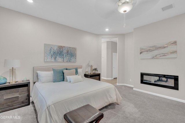 737 Al Smith Ln, El Paso, TX 79932 - bedroom featuring recessed lighting, carpet, and a glass covered fireplace
