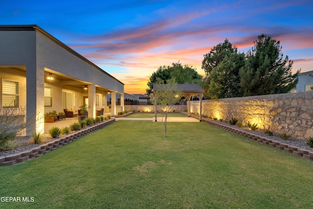 737 Al Smith Ln, El Paso, TX 79932 - fenced backyard with a patio
