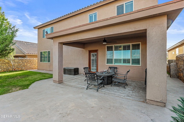 448 White Cloud Rd, El Paso, TX 79928 - view of patio / terrace with ceiling fan